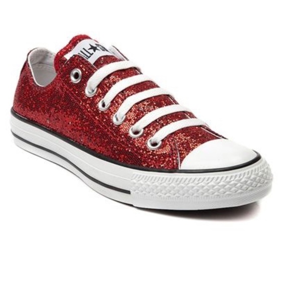 ruby red chuck taylors